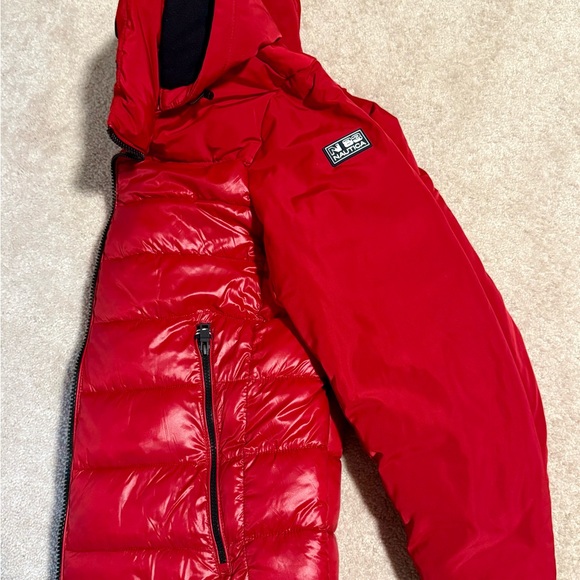 Nautica Red Puffer Coat MEN - Picture 3 of 7